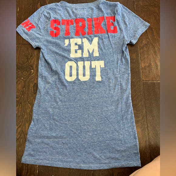 Women’s small Victoria’s Secret Pink, 5th & Ocean Texas Rangers shirt - Picture 6 of 6